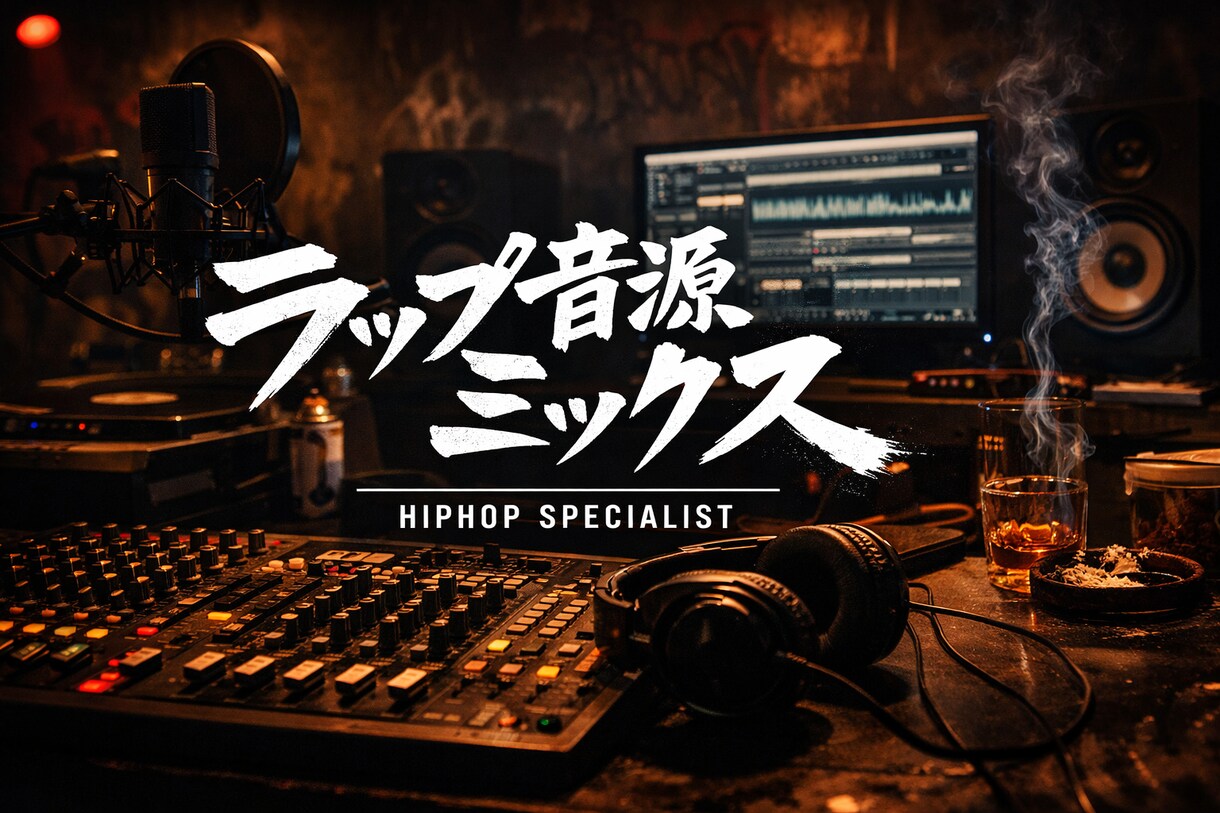 HIPHOP/ラップのミックスマスタリングやります ヒップホップ、RAPのボーカル&ビートをカッコよく！ イメージ1