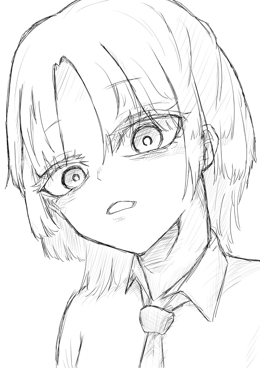 モノクロでかっこいい、かわいいイラスト描きます 何でも要望に応えます　全身や色塗りのオプションもあります イメージ3