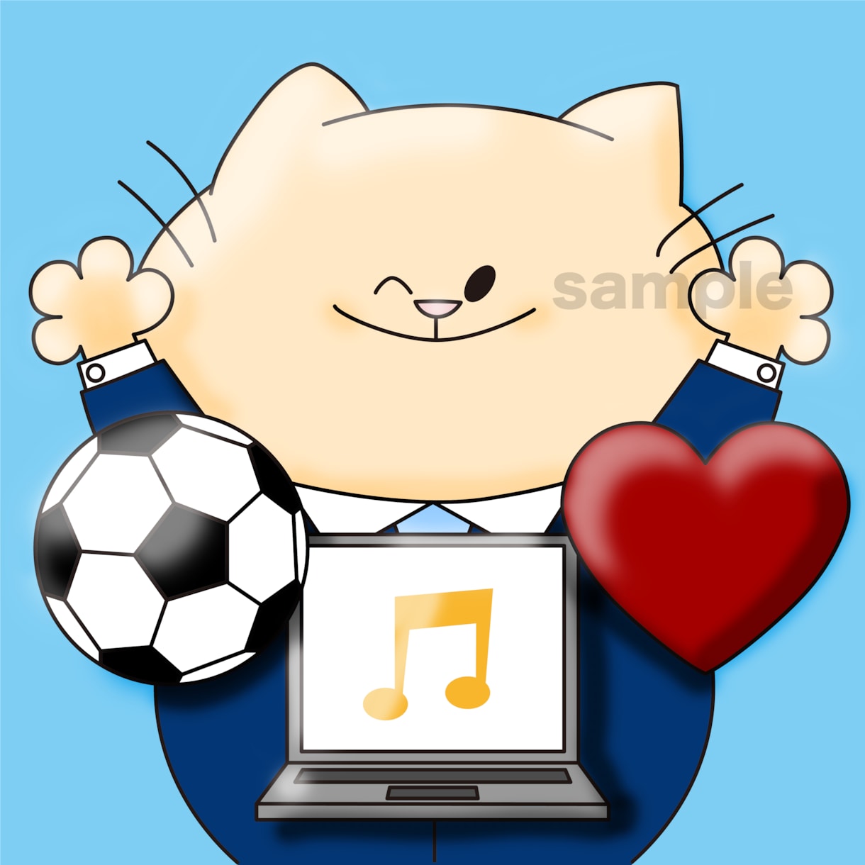 猫専門のイラストレーターがあなたを擬猫化します 商用利用◎服、持ち物、アイテム、ポーズ指定、いくつでも無料！ イメージ9