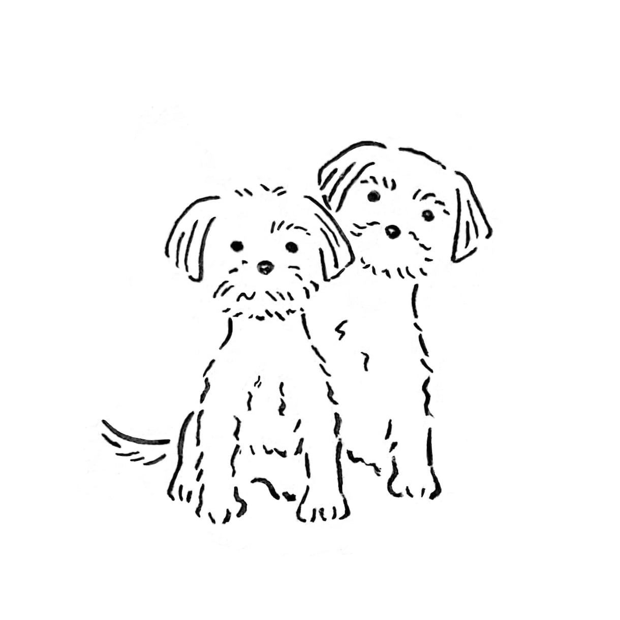 わんちゃんのゆるいアナログイラストを描きます 是非お気軽にご依頼くださいませ！ イメージ3