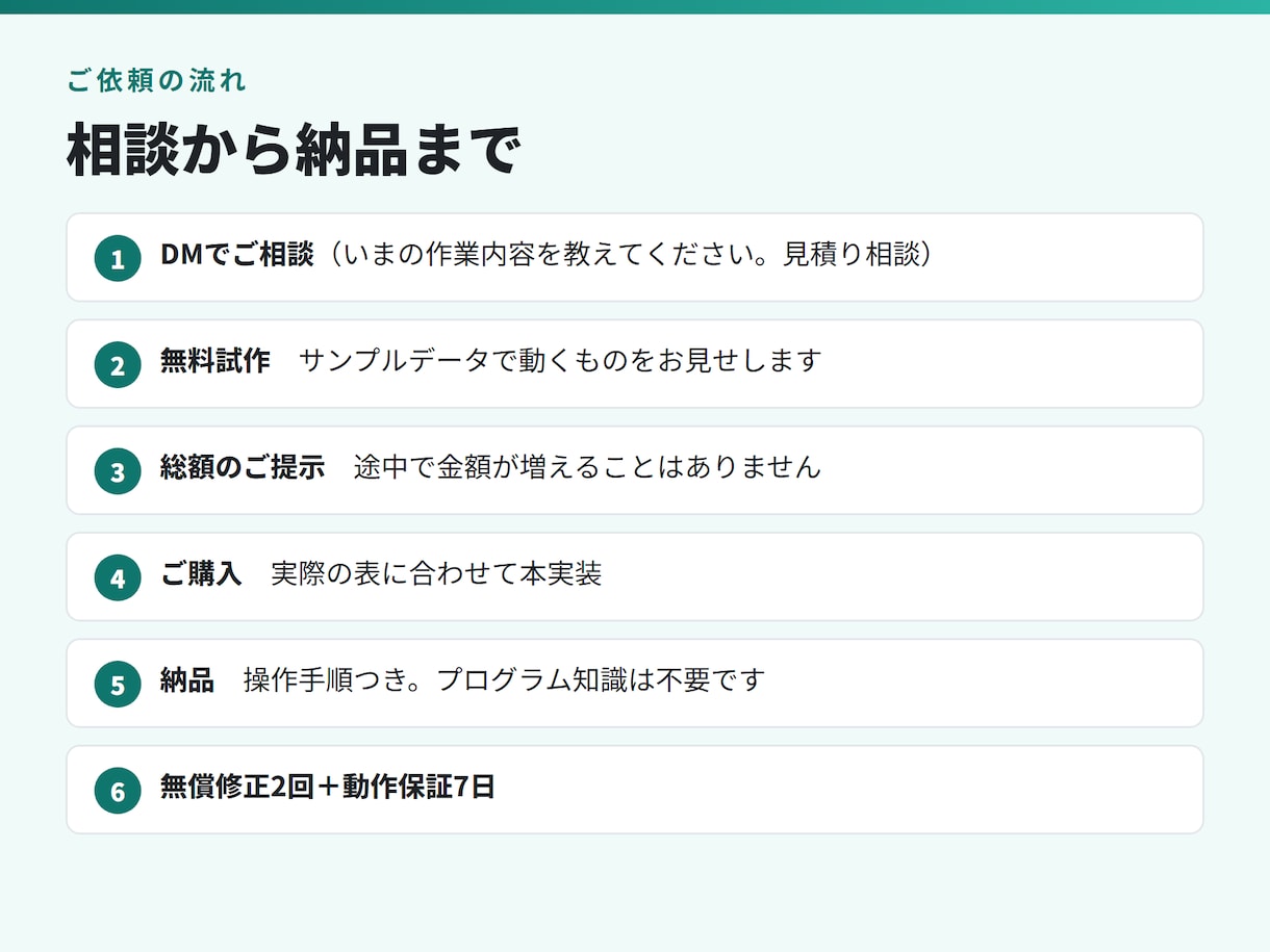 Excel業務を無料のスプレッドシートに移行します Office費用を0円に。自動化までセットで納品 イメージ7