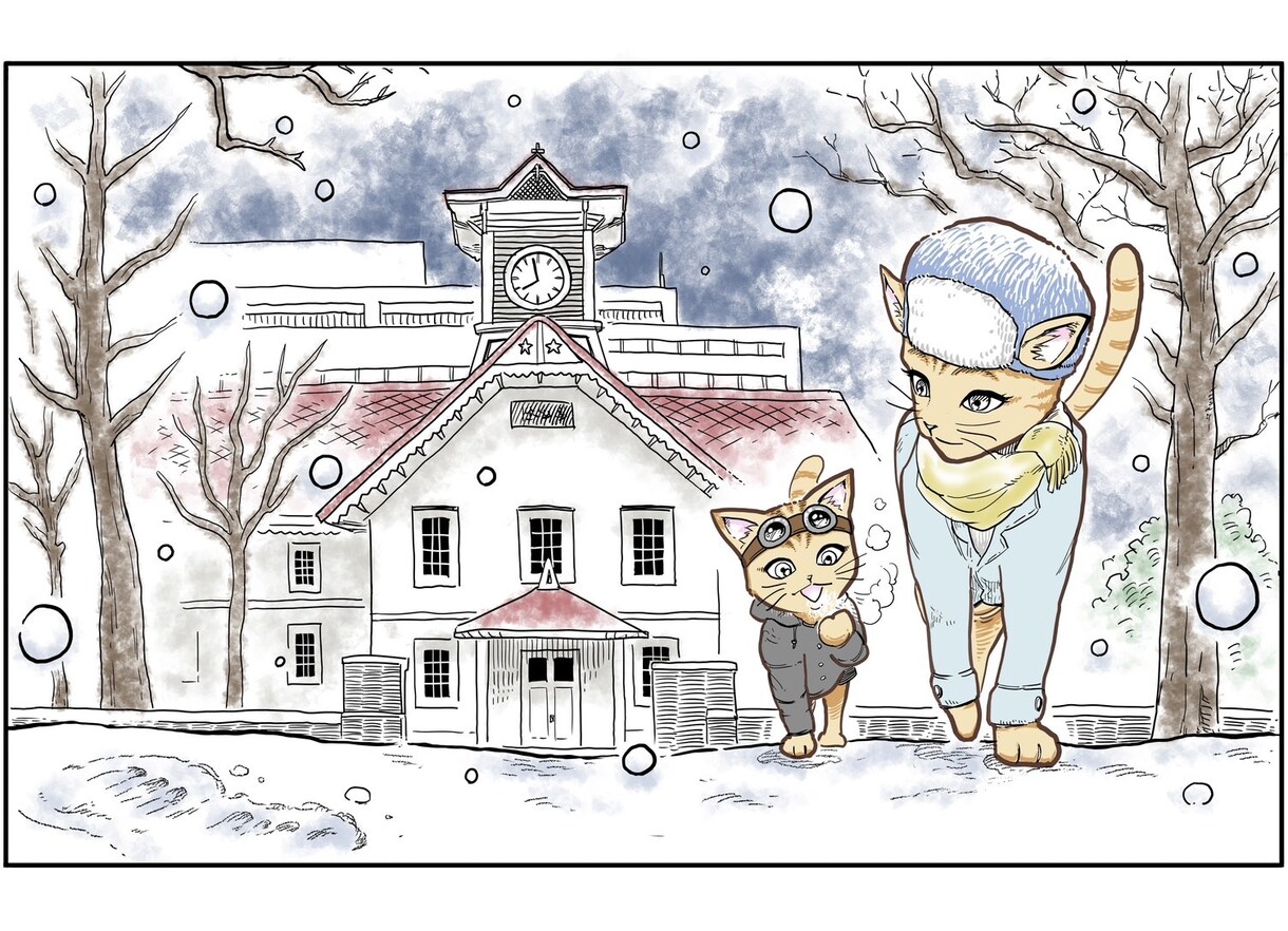 希望の背景に合わせたイラストを作製します 実際にある風景やイメージの風景にキャラクターを描きます イメージ1