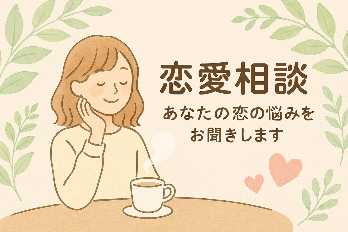 どんな恋愛相談ものります 「先生」とあだ名がついたわたしがアドバイスや話を聞きます イメージ1
