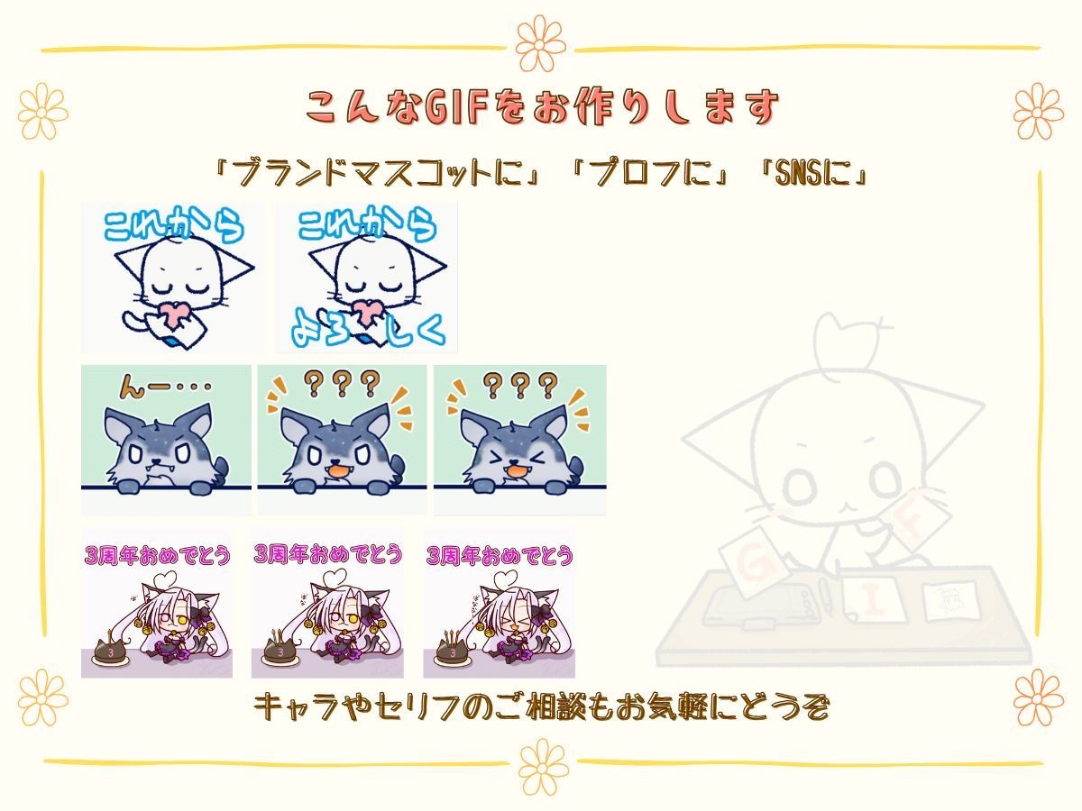 おはよう・配信GIFをお作りします おはよう/配信開始/お祝いGIFも対応 イメージ2