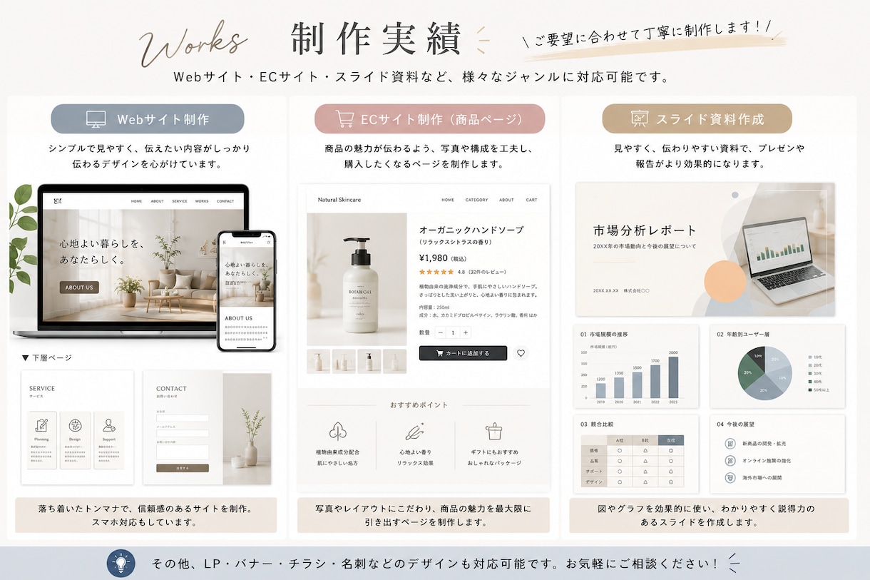 web、スライド、HP、EC作成承ります どちらかをチャットで教えてください イメージ2