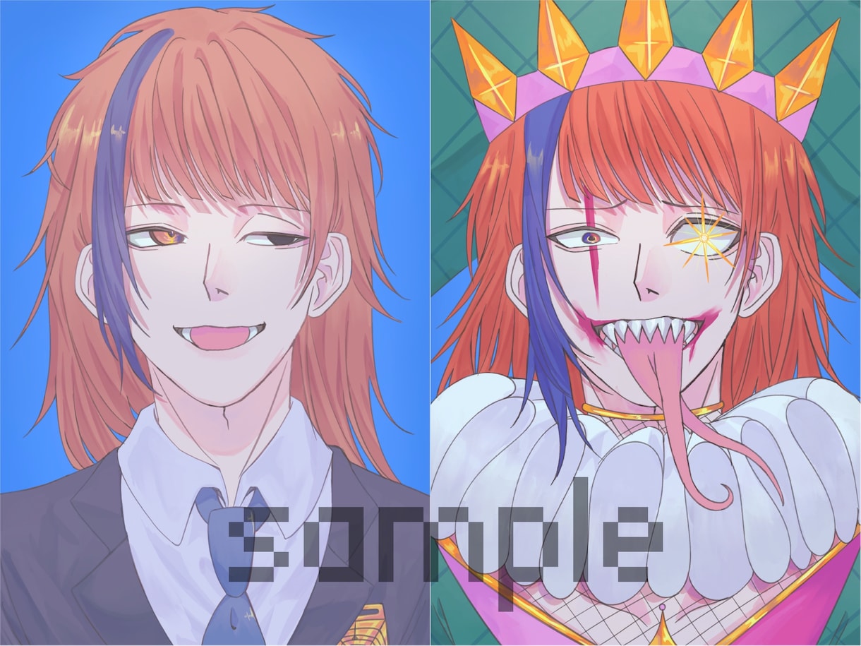 世界観際立つ狂気ダーク系イラスト描きます 周りと被らない、個性が光るSNSアイコン描きます イメージ6