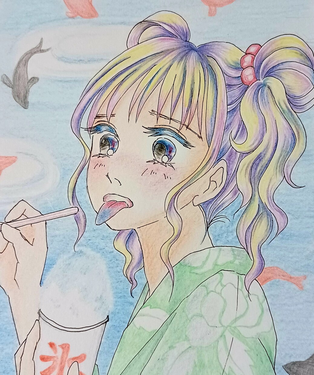 色鉛筆でイラスト描きます 鑑賞用、プレゼント等、優しいタッチの色鉛筆イラスト イメージ1