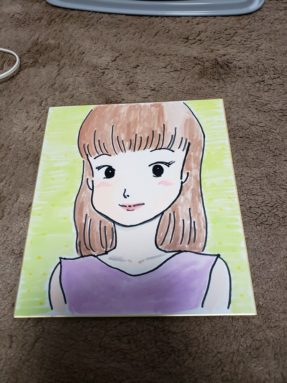 似顔絵を描きます 色紙に手書きで描きます。癒し系に描きます。 イメージ1