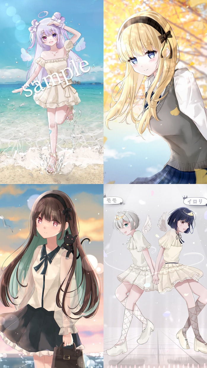 透明感のある可愛い女の子イラスト制作します SNSアイコン・立ち絵・一枚絵まで幅広く対応します イメージ5