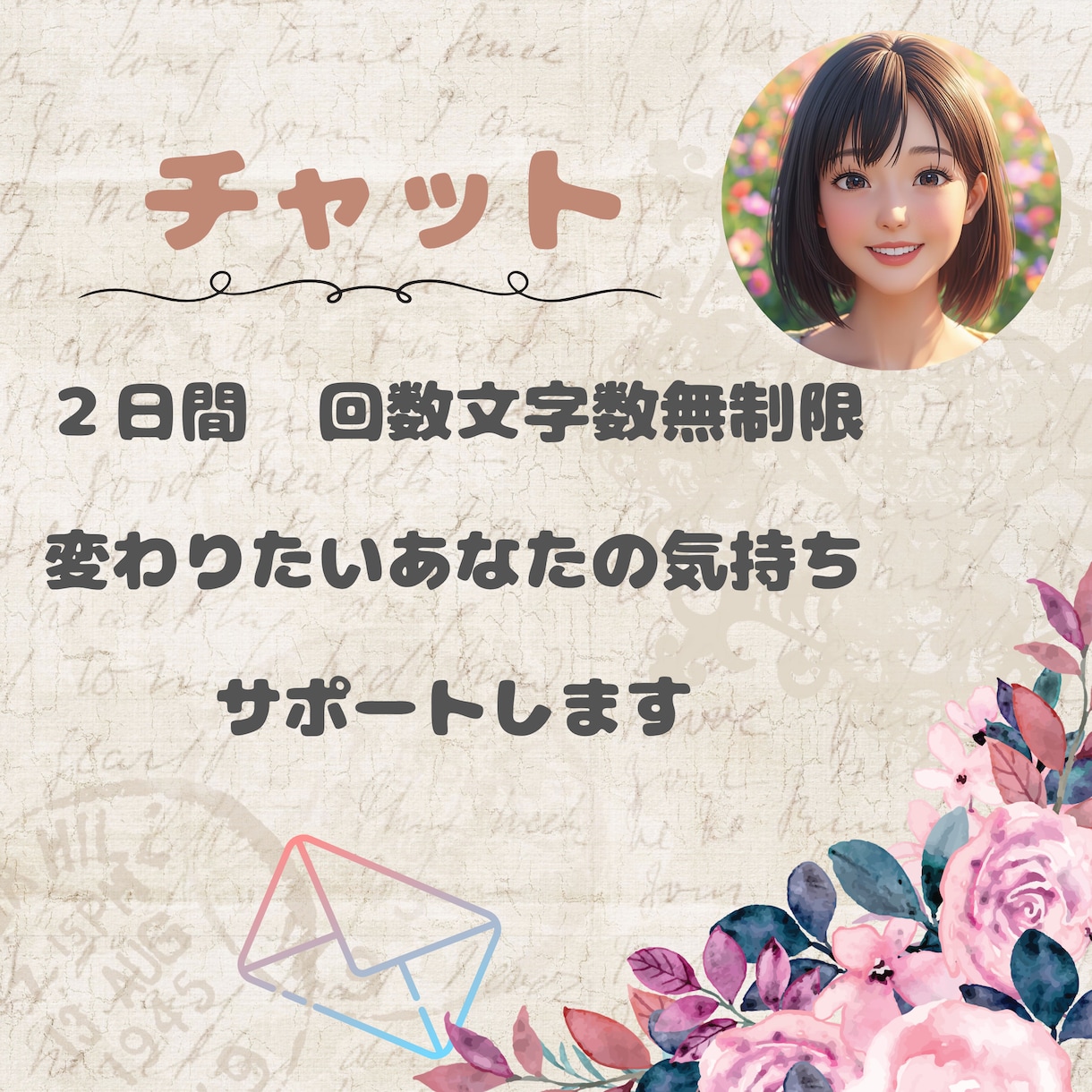 今の自分から変わりたいあなたのお手伝いをします チャットであなたの”変わりたい”気持ちをサポートします イメージ1