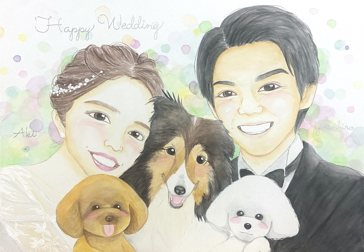 B4 優しい水彩タッチのウェルカムボードを作ります あなたの大切な1枚を描かせて下さい(*´∀｀*) イメージ2