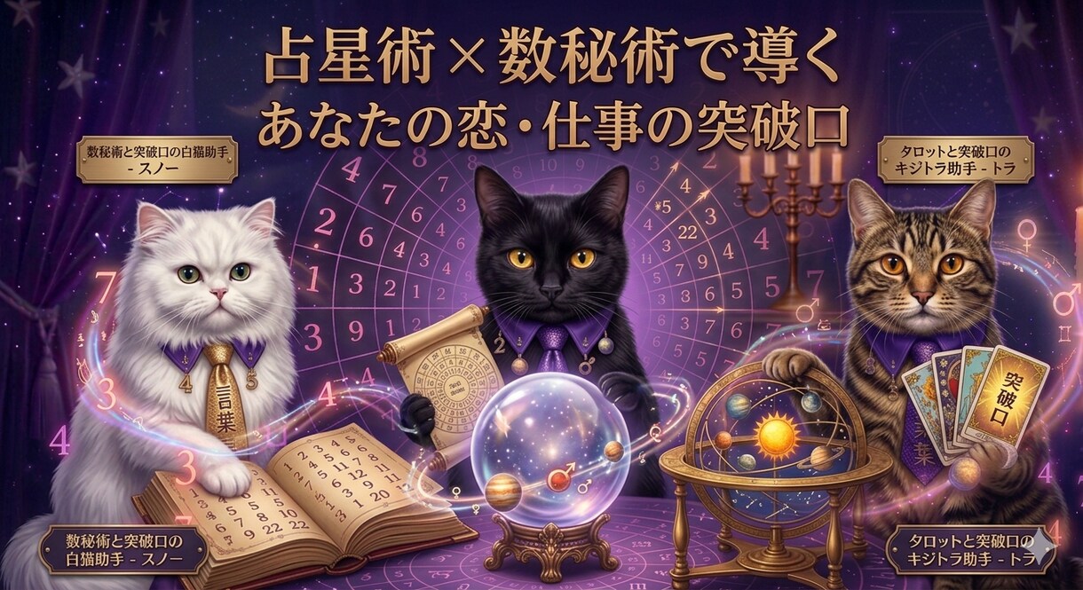 占星術×数秘術で導きます 占星術×数秘術で導く あなたの恋・仕事の突破口」​ イメージ1