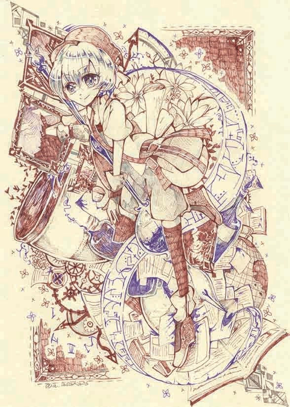 手書き風のイラスト描きます ペン画で色彩鮮やかな世界を彩ります イメージ1