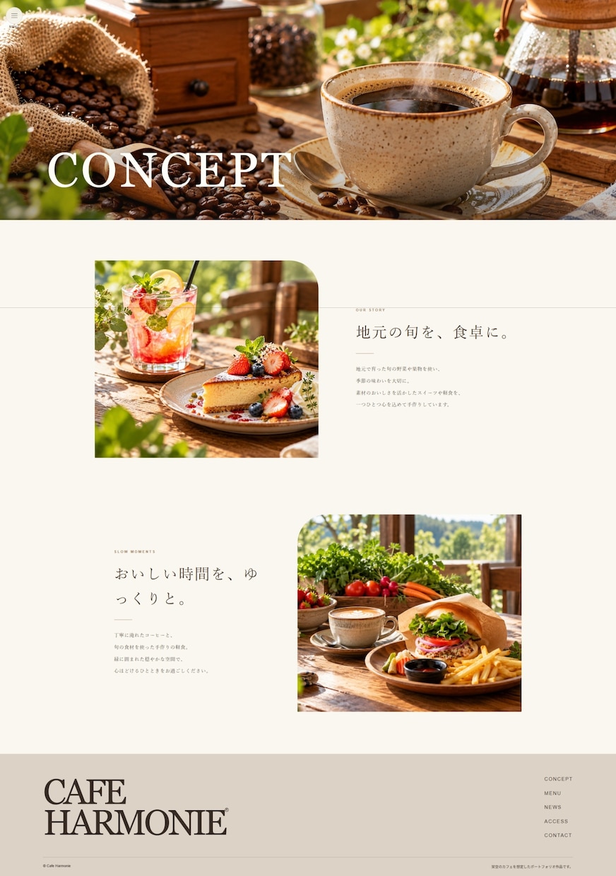 カフェ飲食店のWordPressサイトを制作します メニューを自分で更新できる飲食店サイトを制作します イメージ4