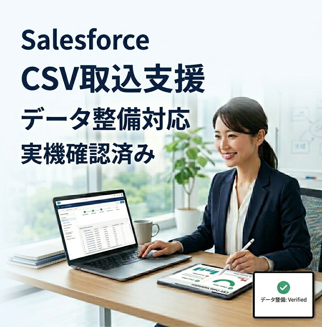 SalesforceのCSV取込を支援します CSV取込やデータ整備を丁寧に支援します イメージ1