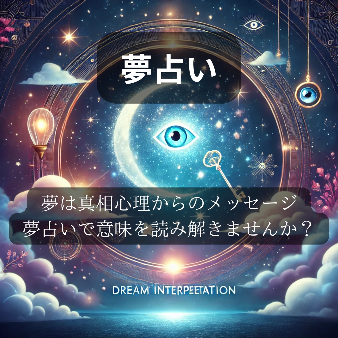夢が伝えるメッセージを読み解き未来へ導きます 夢は深層心理からのメッセージ   重要な意味が隠されています イメージ1