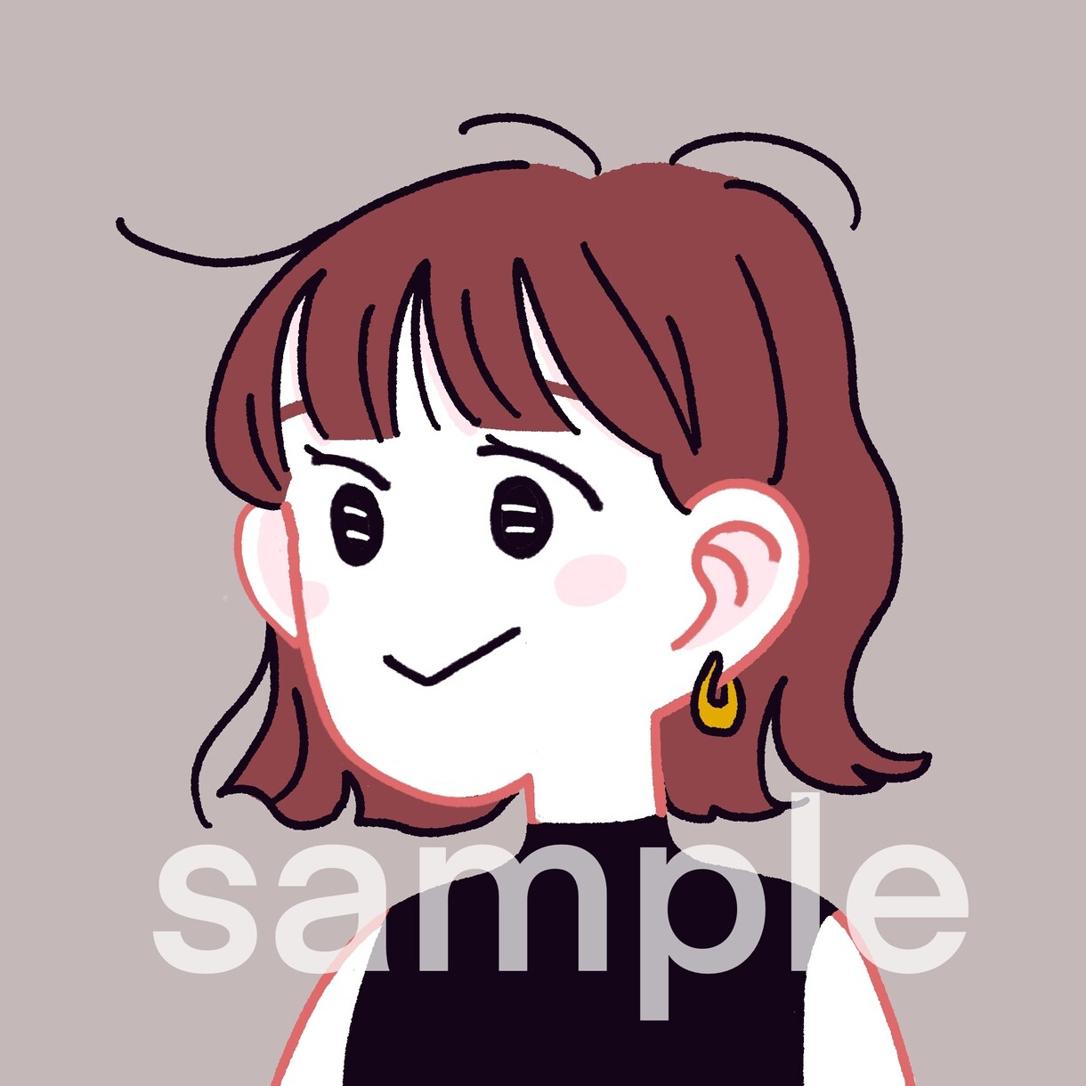 シンプルで可愛いアイコン描きます お目目キラキラのシンプルなイラストです。 イメージ4