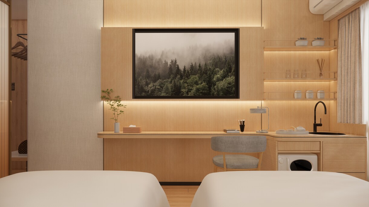 ホテル向け｜客室・共用部の内観パースを制作します ✨空間の魅力を伝える、高品質CGをご提供します イメージ1