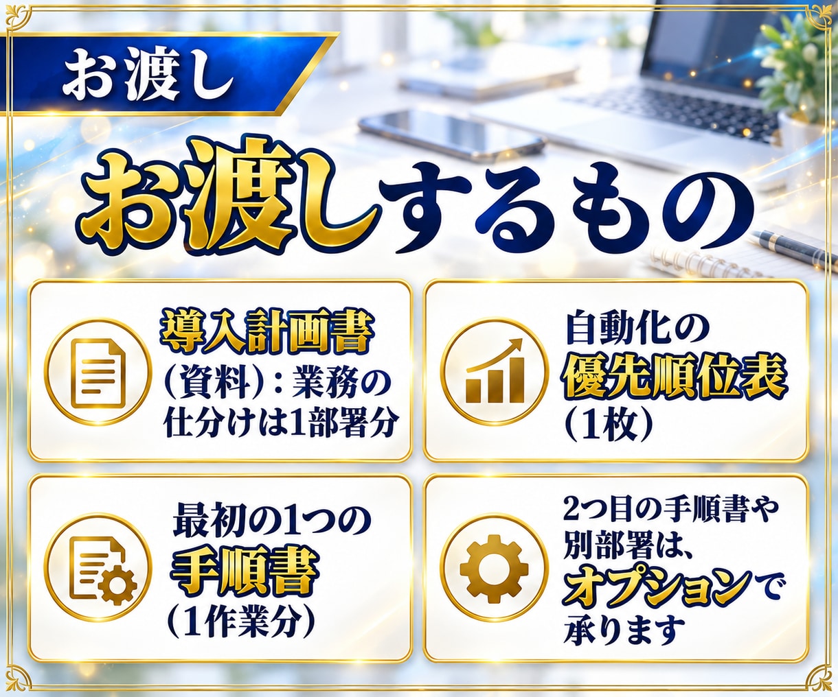 最初の手順つき！AI業務自動化計画を一式作成します 作業の仕分けから、優先順位と最初の手順まで整理 イメージ5