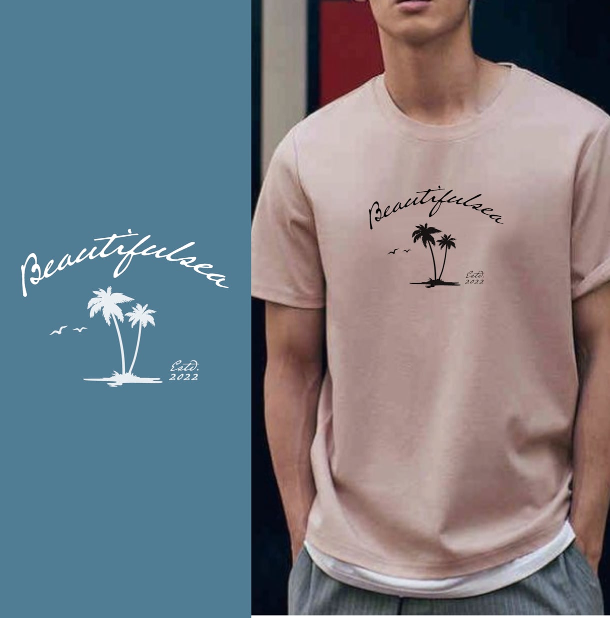 海をイメージしたロゴ・Tシャツデザインします ビーチやサーフをイメージしたブランド・ショップ様に最適です。 イメージ2