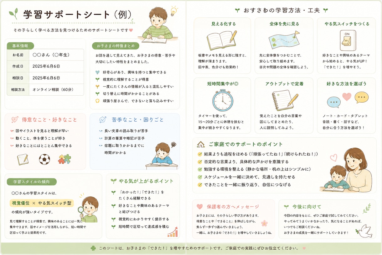 お子さまに合う勉強方法を一緒に考えます 特性に合わせた学び方をご提案します イメージ2