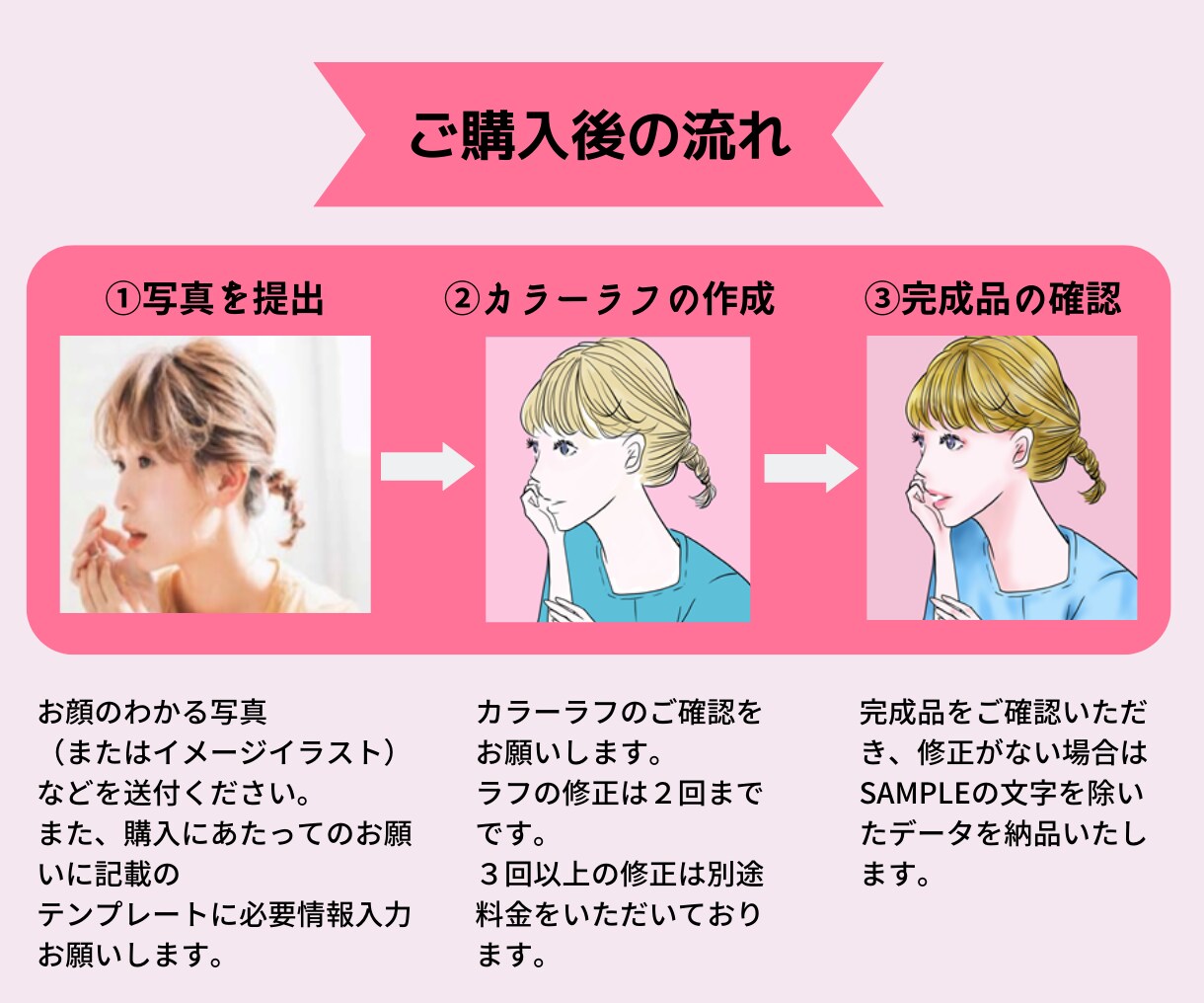 おしゃれで綺麗な女性アイコン・ヘッダー描きます リアル過ぎず、アニメっぽくない！表情違いもOK！ イメージ8
