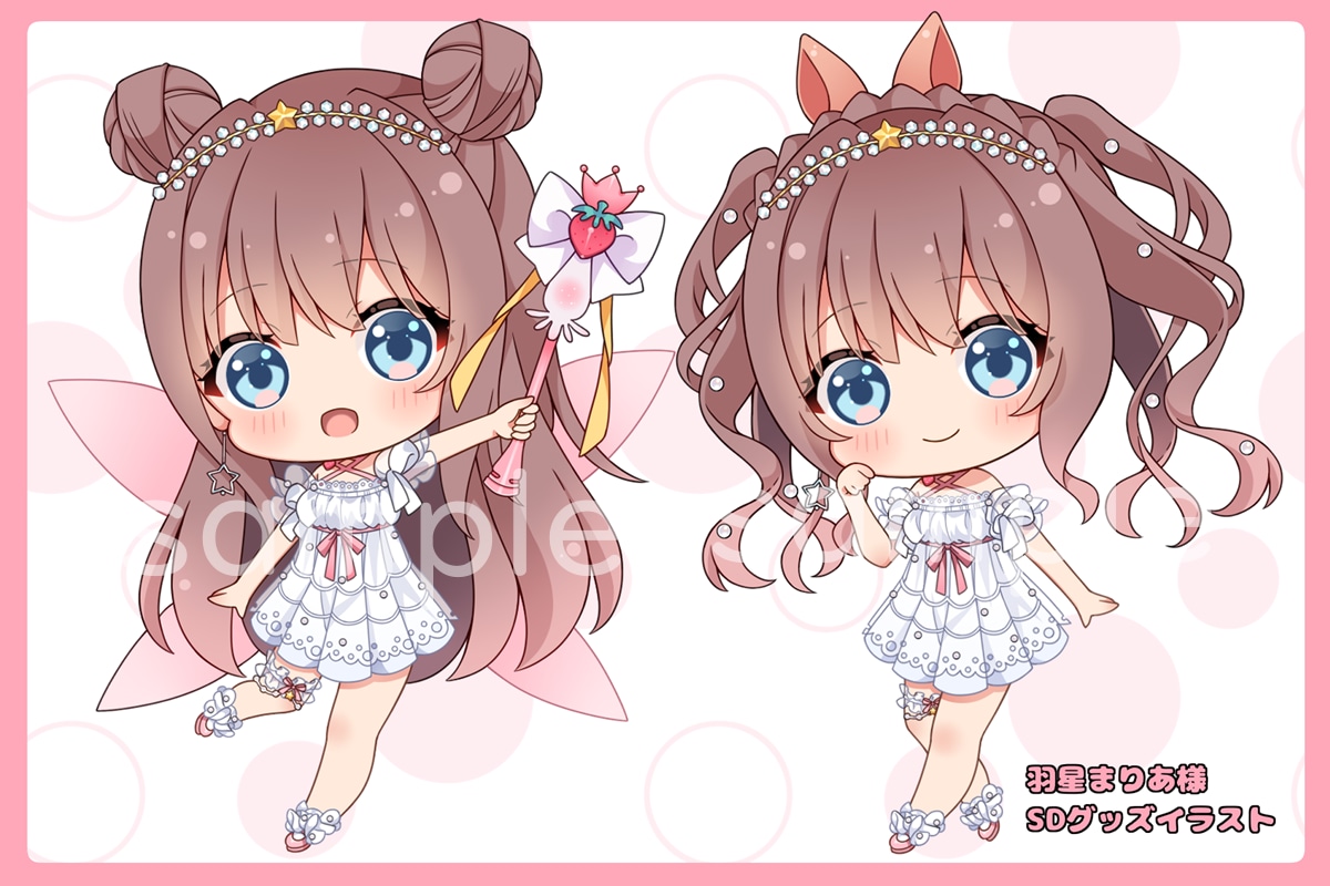 商用利用OK♪可愛いミニキャライラスト描きます Vtuberさんのグッズなどに！ イメージ4