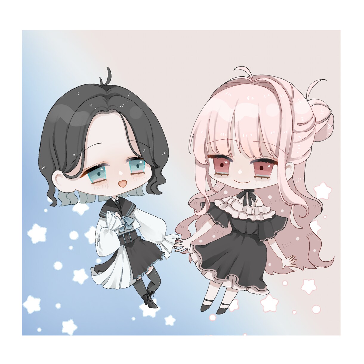 ゆる可愛いデフォルメ（SD）キャラお描きします 商用利用込み！表情差分4種類（喜怒哀楽）プレゼント！ イメージ3