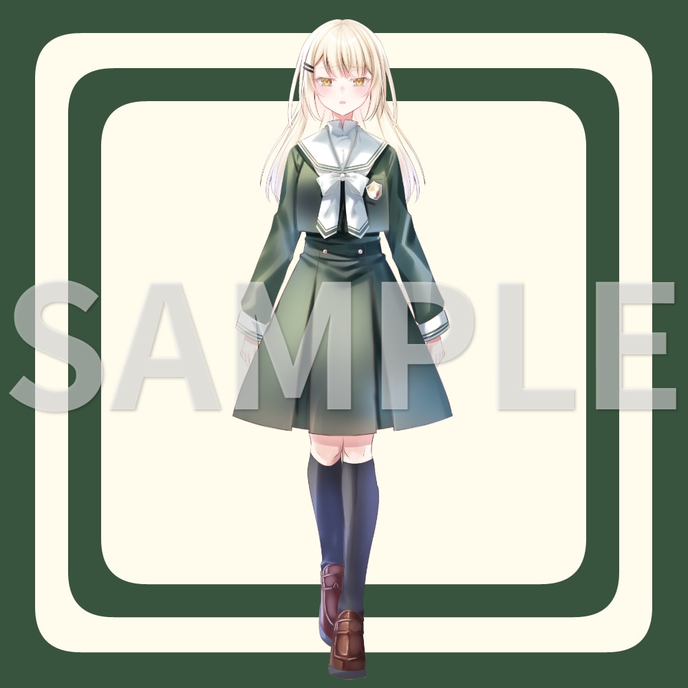 表情パーツ分け済制服お嬢様の立ち絵を販売します パーツを組み合わせて自由に表情差分を作れます イメージ4