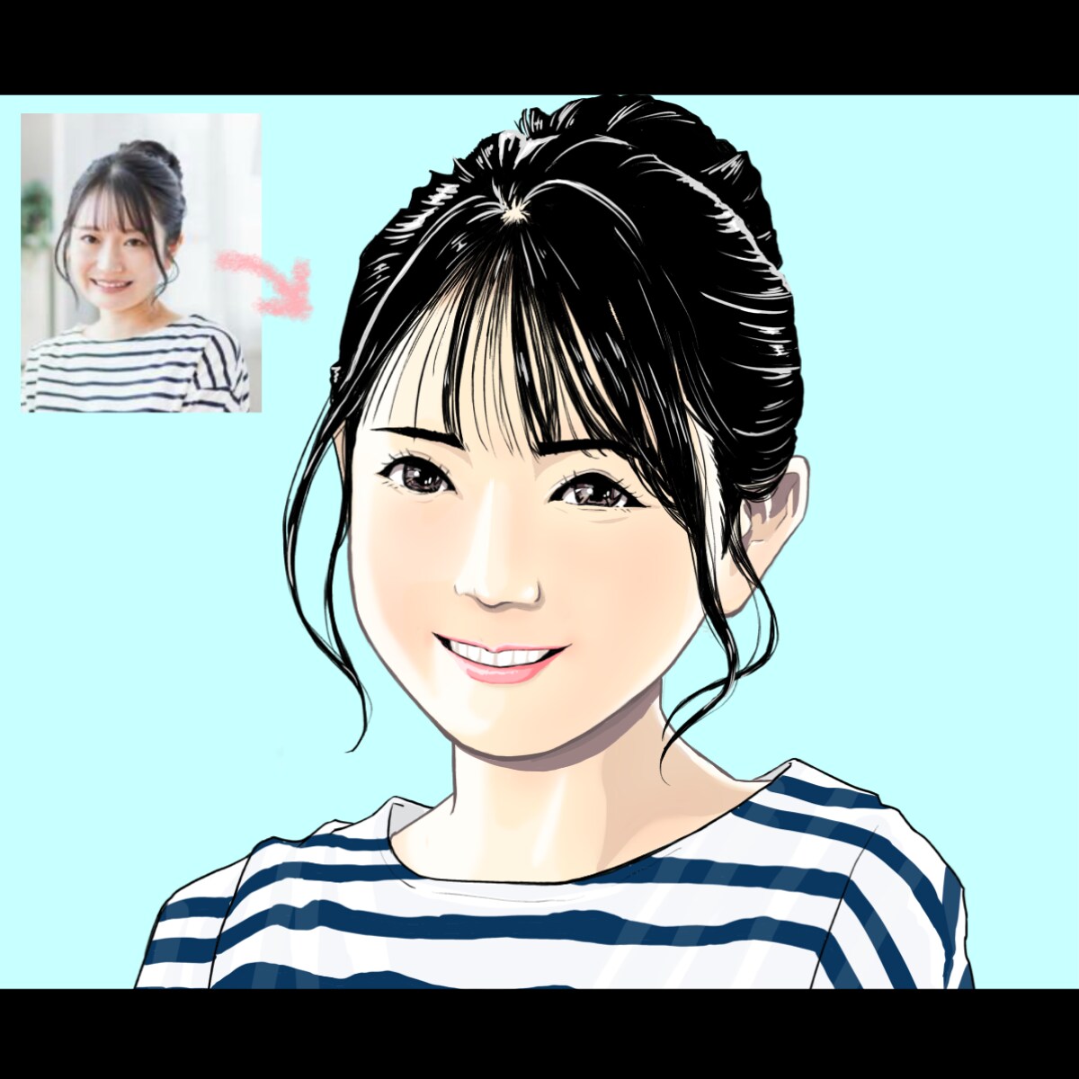 ビジネスの名刺やブログに！似顔絵アイコン作成します シンプルな作画で汎用性バツグンなので幅広くご活用頂けます♫ イメージ5