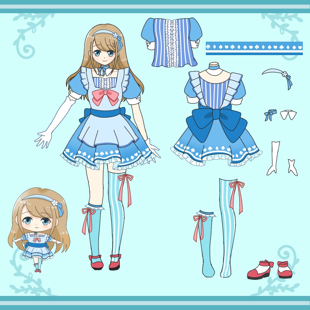お子さんの描いた衣装をキャラクター付きで作成します お子さんの描いた衣装をきれいにイラスト化します♪ イメージ4