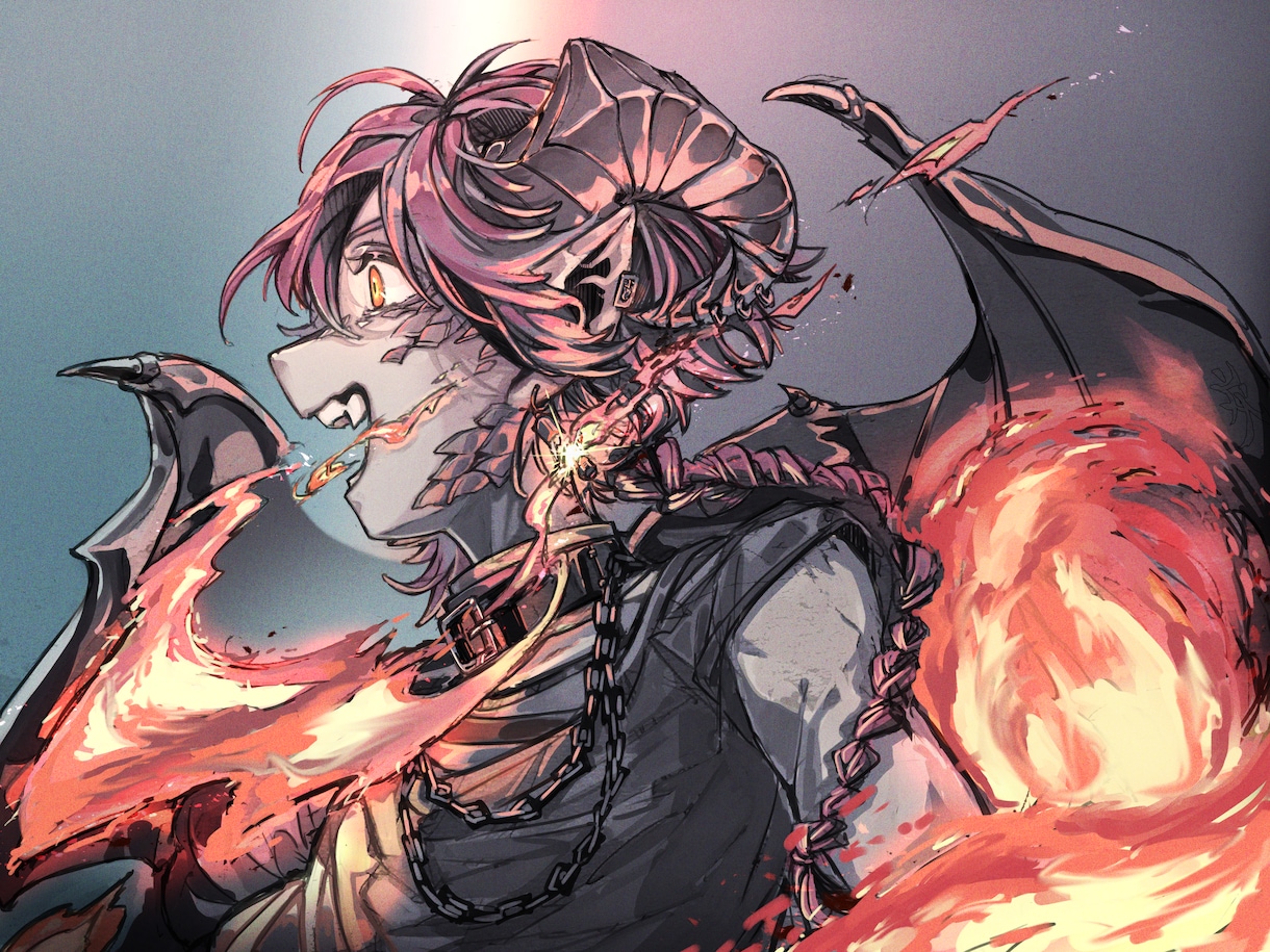 一枚絵/MV等☆かっこいいイラスト描きます 実績100件以上！グッズ/アイコン/立ち絵もお任せください✨ イメージ3