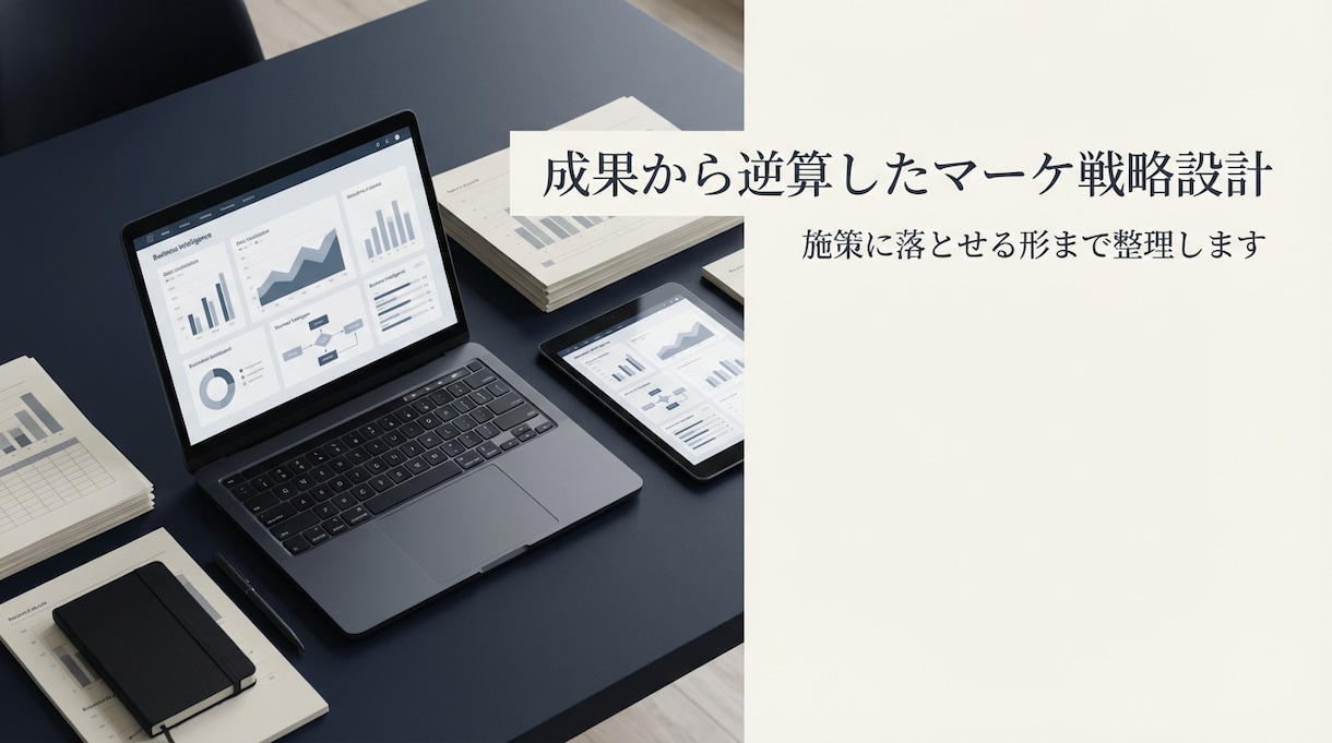 成果から逆算したマーケ戦略を設計します 〜施策に落とせる形まで整理します〜 イメージ1