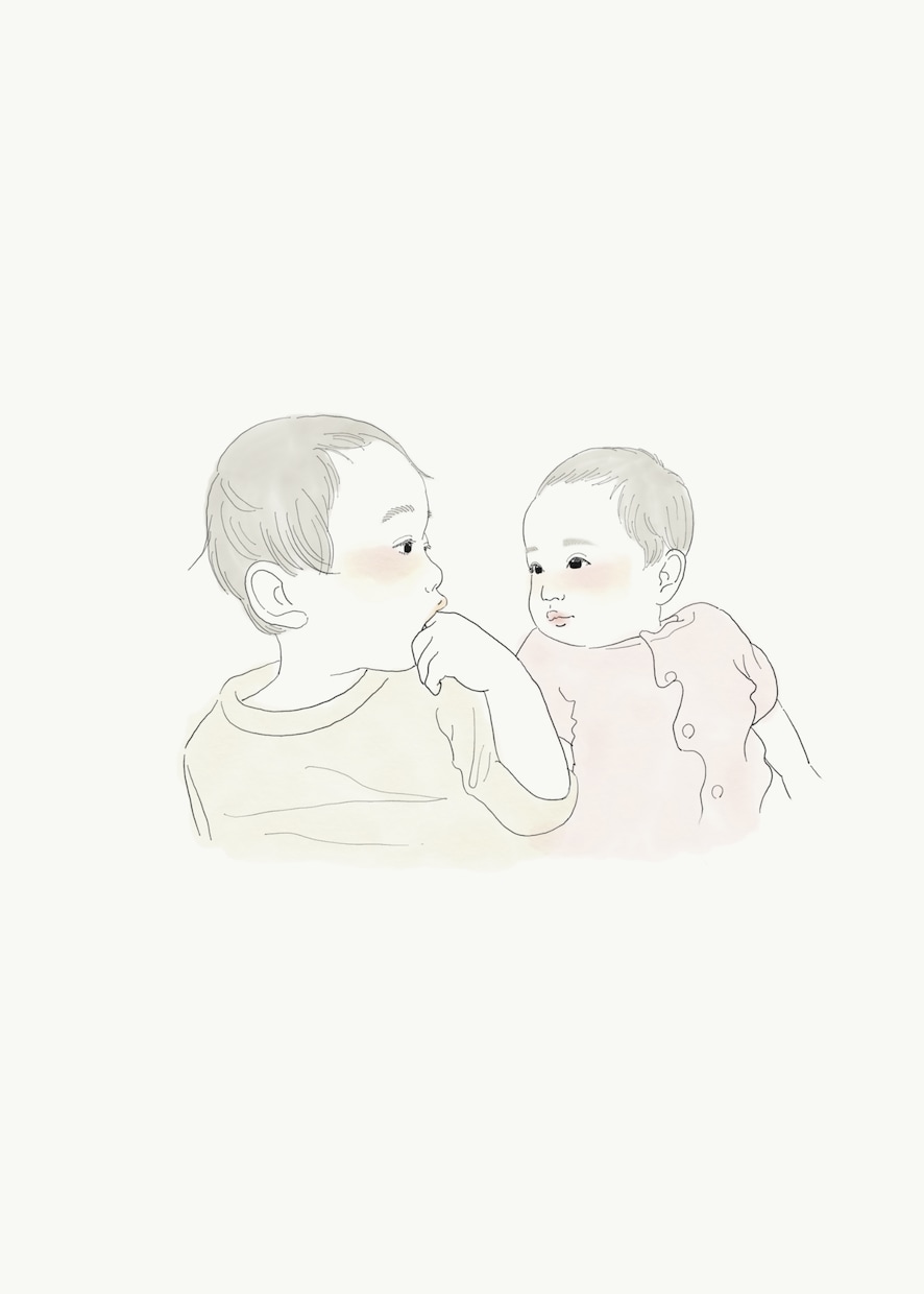 写真からオシャレな雰囲気の似顔絵イラストを描きます 水彩風の着色で手描き感が可愛いイラストです。ポストカードなど イメージ2