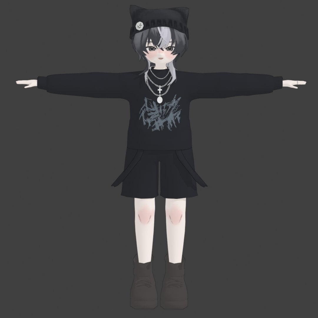 フルスクラッチでキャラクターを3Dモデリングします Vtuberさんの3D化やVRChatのアバターに！ イメージ1