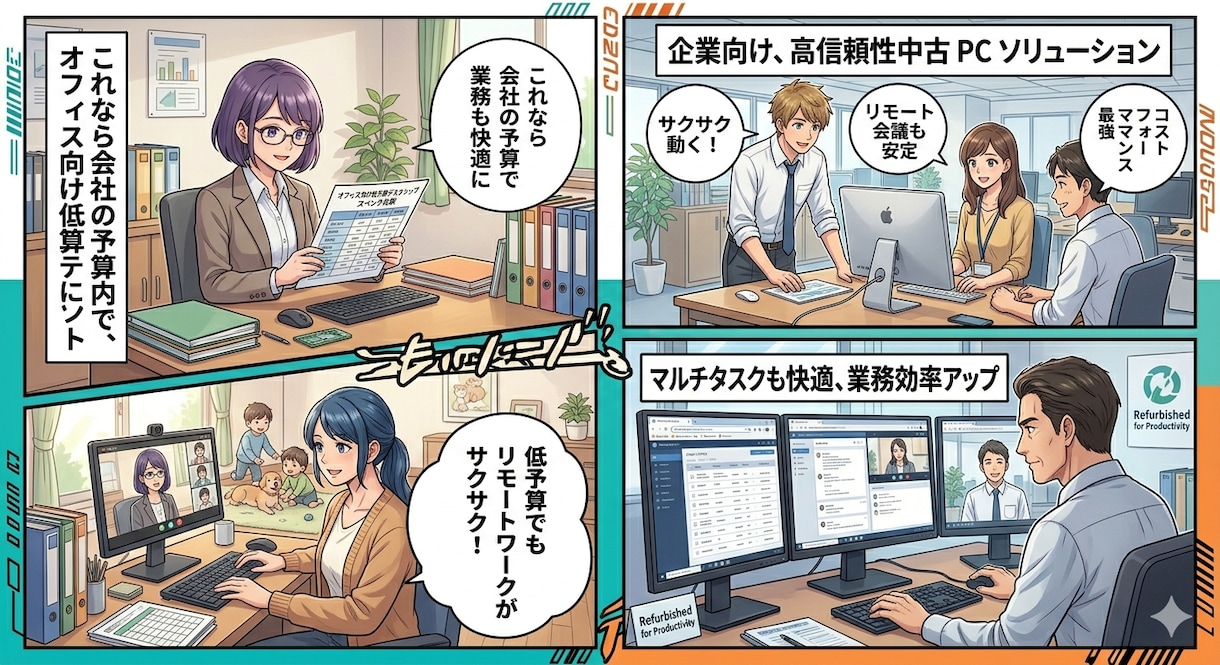 もう高すぎるPCは買わなくていい PC作成します 「本当に快適」な中古PCをプロが厳選作成！ネット・事務・最適 イメージ2