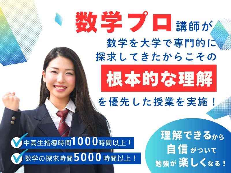 家庭教師/個別指導/中学高校/京大卒が数学教えます 【感動の声多数！】数学の深い理解と確かな成績アップを実現！ イメージ1