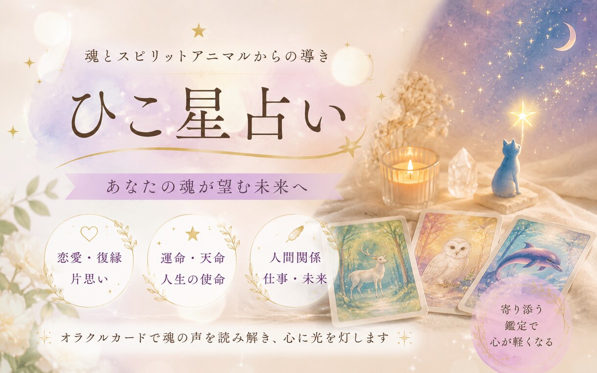 恋愛鑑定をします 魂を読み解き、人生を読み解き、未来を照らす イメージ1