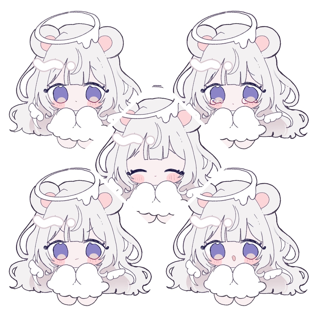 きゅるる天使量産イラストを制作いたします 差分含む可愛いイラストを8点納品いたします！ イメージ5