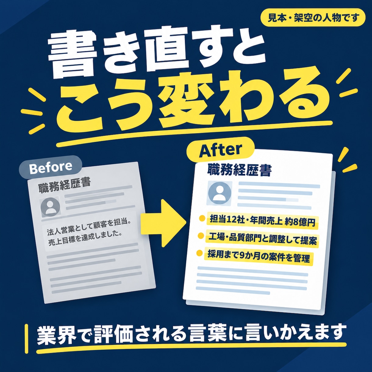 半導体業界へ転職したい方の職務経歴書を書き直します 業界の中から見て伝わる書き方に。営業・事務系向け イメージ2