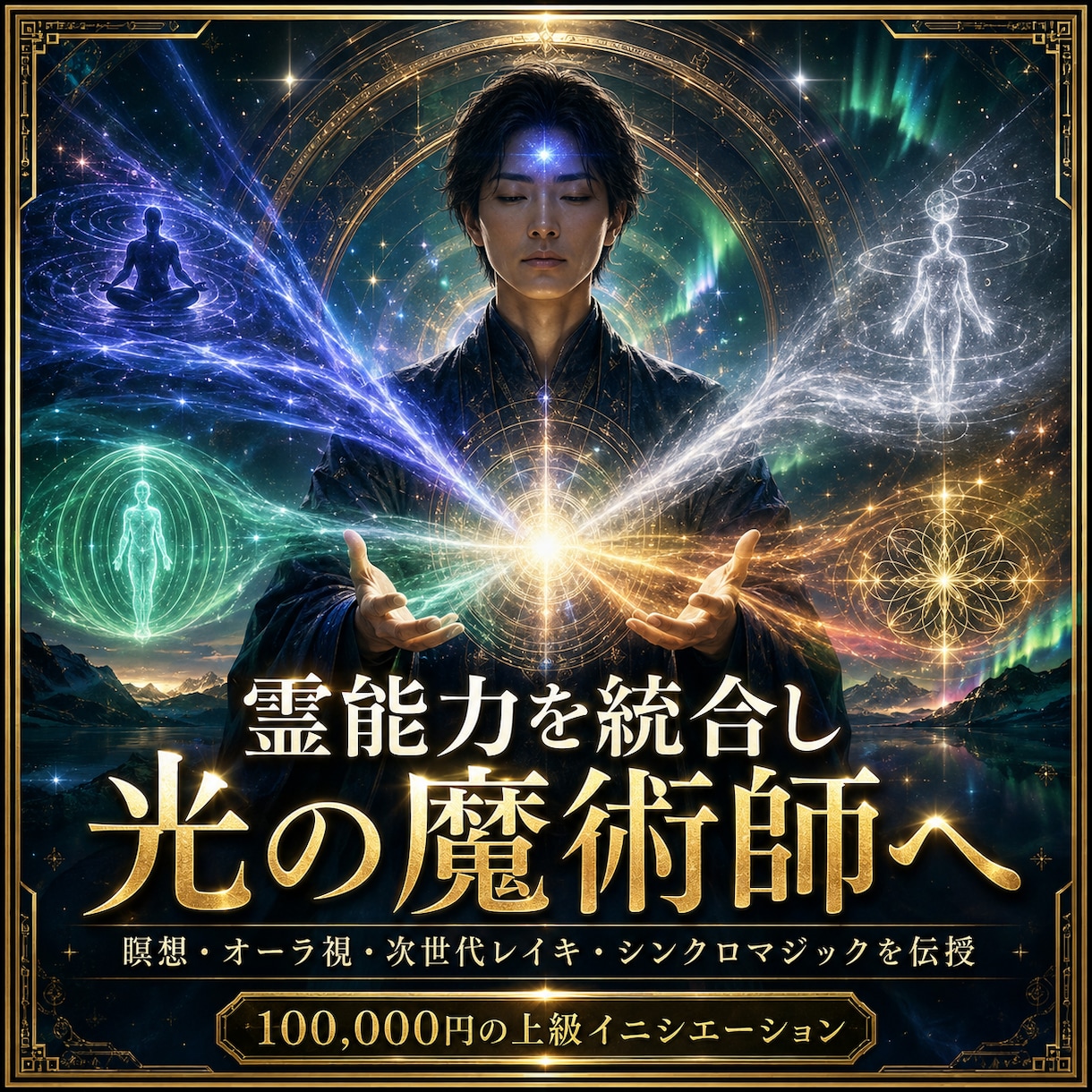 霊能力を統合し光の魔術師へ覚醒させます 瞑想・オーラ視・次世代レイキ・シンクロマジックを伝授 イメージ1