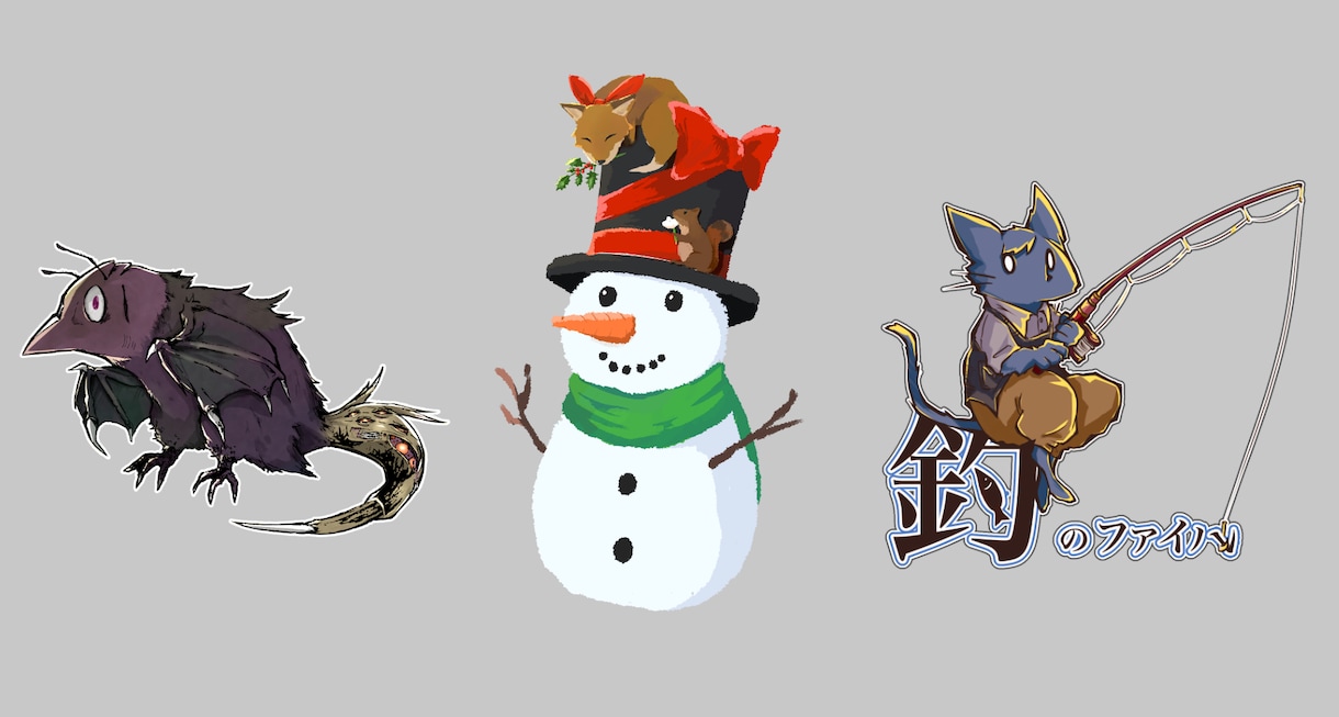 アイコンや挿絵に♪動物や小物のイラスト制作します SNSアイコン、チラシの挿絵等に！文字入れも可能です。 イメージ2