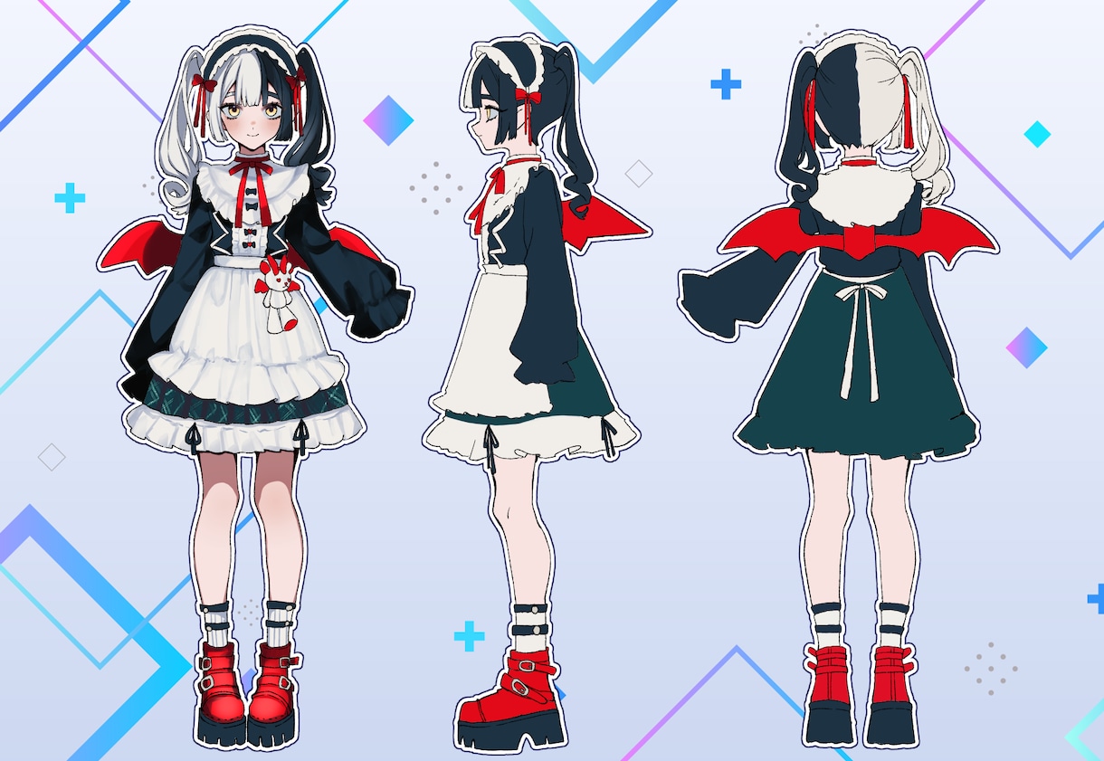 キャラデザ込み立ち絵・制作します 商用利用込み！キャラデザ・全身立ち絵を丁寧に制作します！ イメージ7