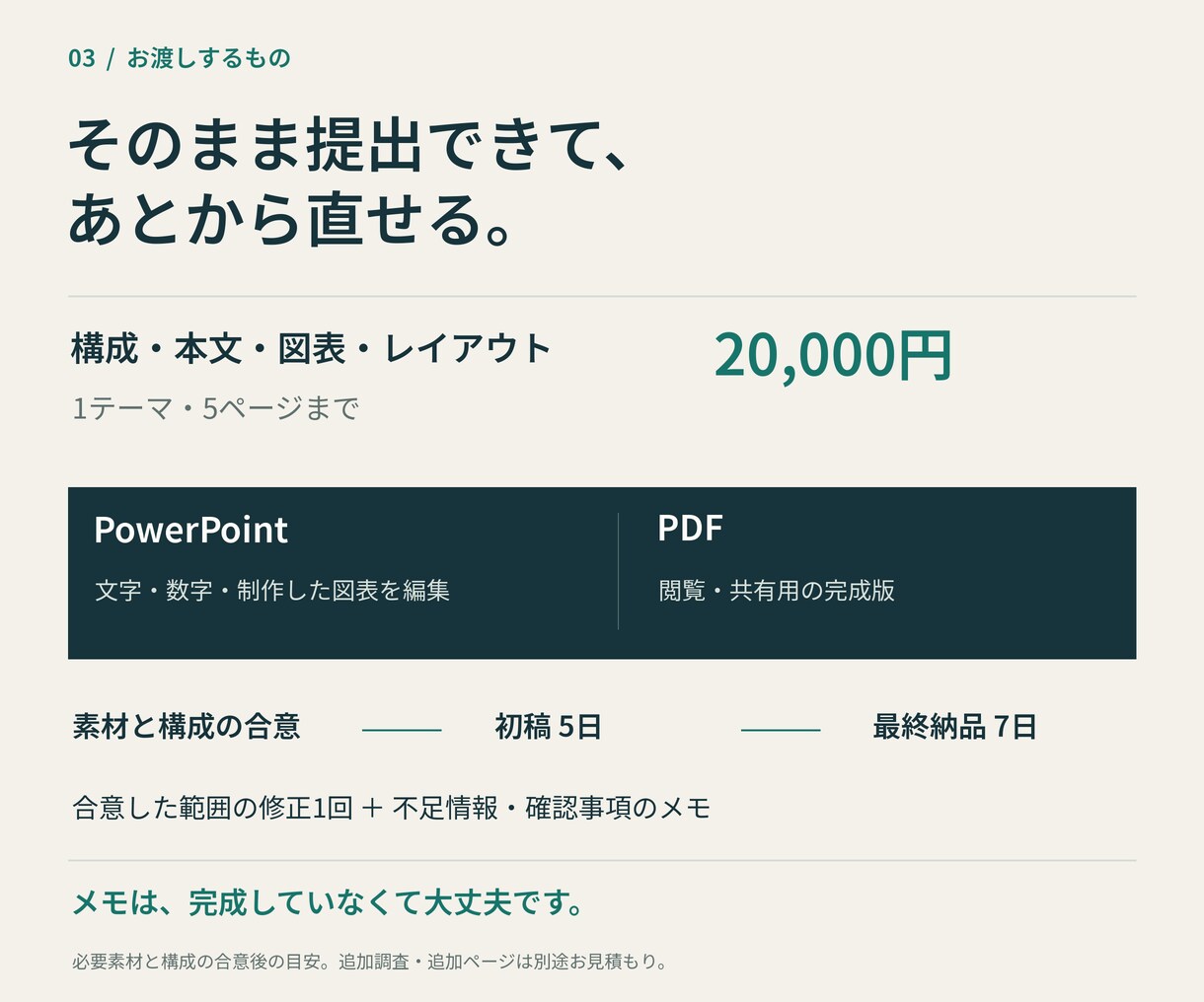 メモから決裁に出せる提案資料を制作します 5ページ・構成から図解まで。編集可能なパワポで納品 イメージ4