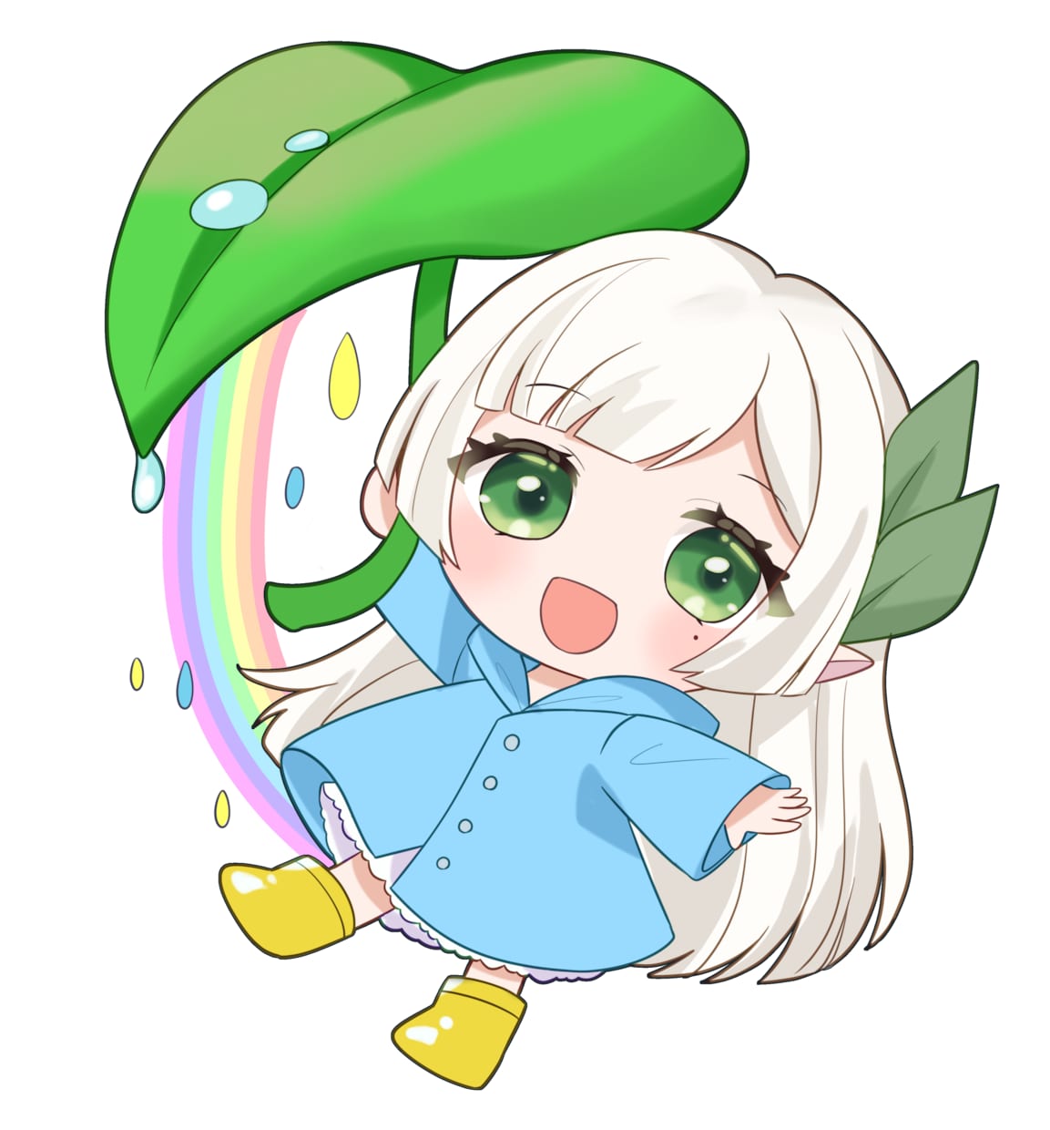 プレゼントにも！アンブレラSDイラスト制作します 傘＆レインコートの梅雨SD（ミニキャラ・ちびキャラ）イラスト イメージ9