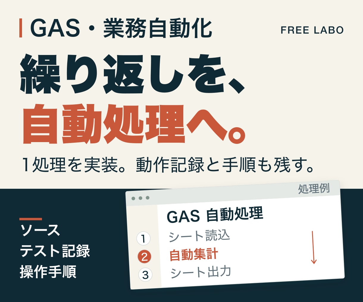 業務の自動化をGASで実装して納品します 転記・集計・帳票作成を自動化しソースごと納品 イメージ1