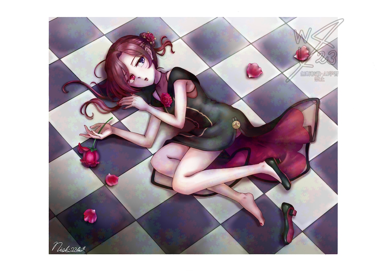 お好みのおねえさん・女の子のイラストを描きます 〜SD(ミニ)キャラクターも承ります〜 イメージ5