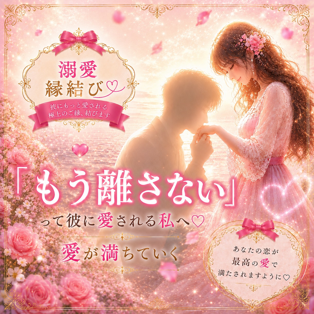 溺愛縁結び♡彼にもっと愛される極上のご縁、結びます 「もう離さない」って、 彼に愛される私へ♡愛が満ちていく イメージ1