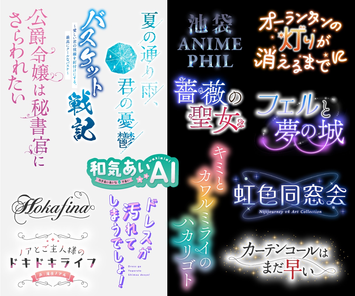 電子書籍・同人誌等のタイトルロゴを作成します 電子書籍／ペーパーバッグ／同人誌／YouTubeほかサムネ用 イメージ1