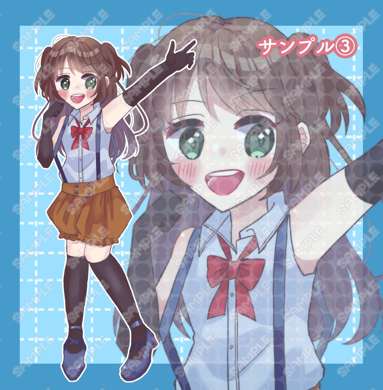 商用利用OK！キャラデザ＆全身立ち絵描きます ゲーム・TRPG・動画・配信・グッズ等に自由に使用可能です♡ イメージ6